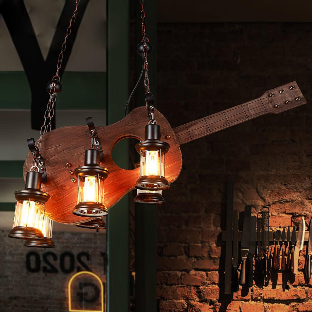 Lustra Suspension en Bois Vintage - Neutralighting