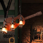 Lustra Suspension en Bois Vintage - Neutralighting