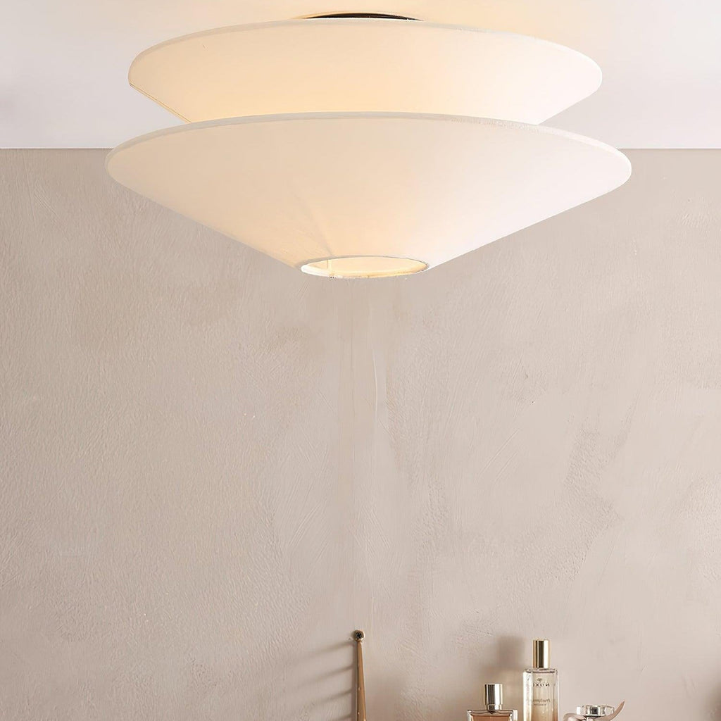 Lina Plafonnier design en tissu à double cône - Neutralighting