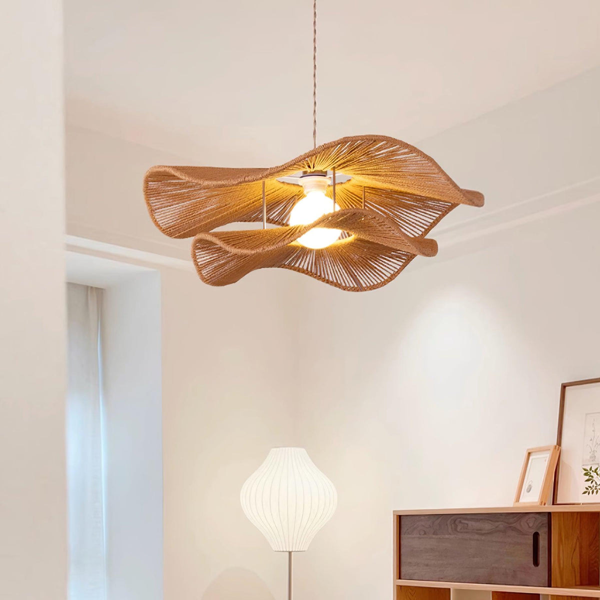 Ondra Lampe Pendante Vague Rattan - Neutralighting