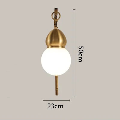 Applique murale gourde style chinois pour décoration intérieure Félicien Tempo en Verre - Reflets Délicats & Élégance Visuelle