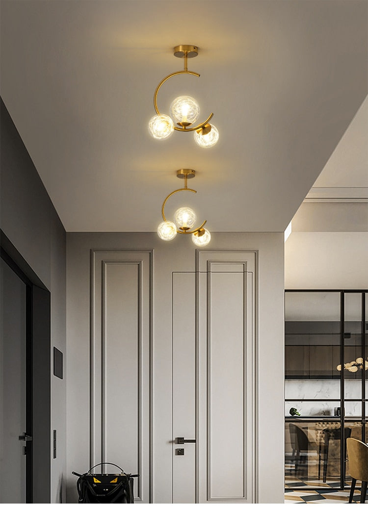 Valentina Boule de Verre Bulles Lampes Suspendues Lampes Dorées Suspension - Neutralighting