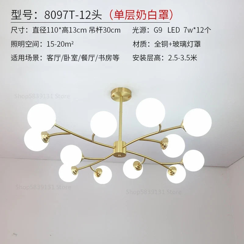 Suspension — LED moderne nouvelle lampe suspension moléculaire nordique