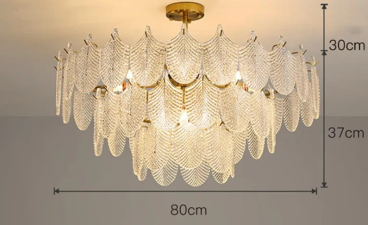 Lustre — De luxe en verre pour décoration intérieure élégante et moderne