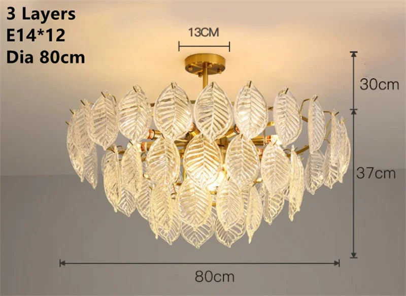 Lustre — Vintage moderne en verre doré pour décoration intérieure