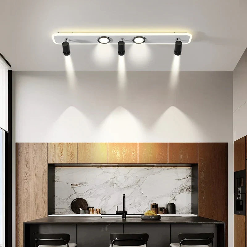 Plafonnier Acrylique LED à spots Solange Élan - Une Présence Décorative Affirmée