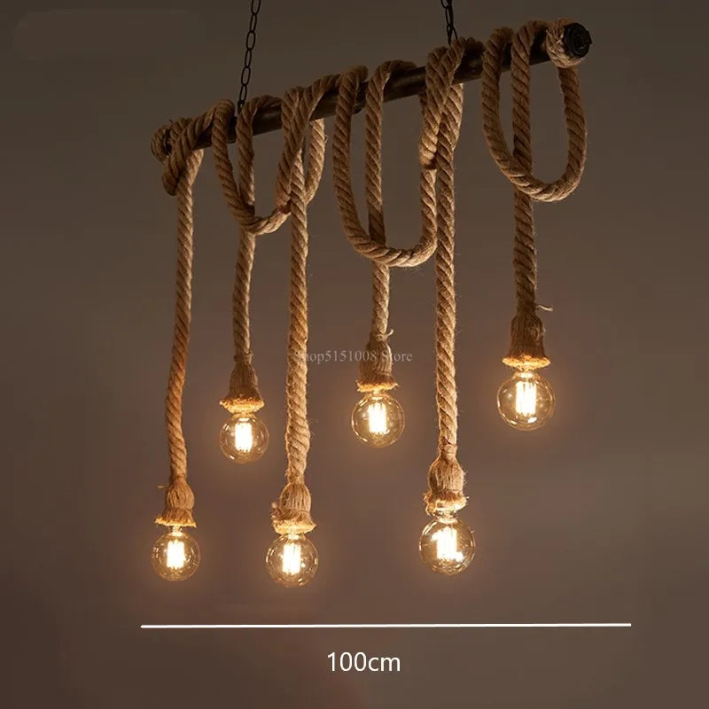 Suspension Industrielle Apolline Sillage en Corde de Chanvre — 6
