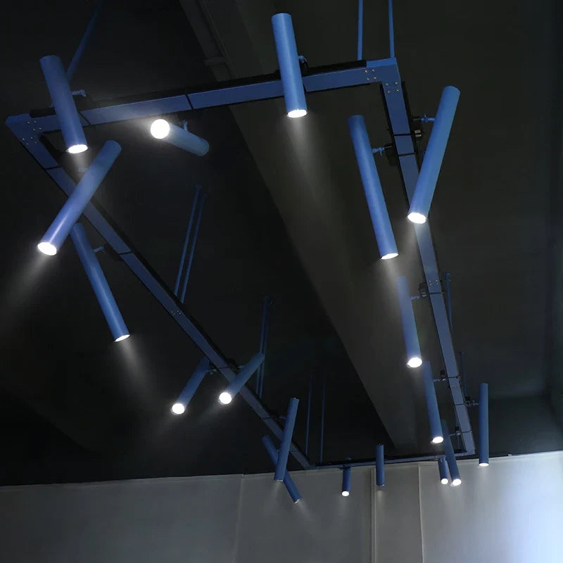 Suspension led éclairage sur rail pour bar restaurant industriel Sibylle Saison - Caractère Industriel & Décor Affirmé