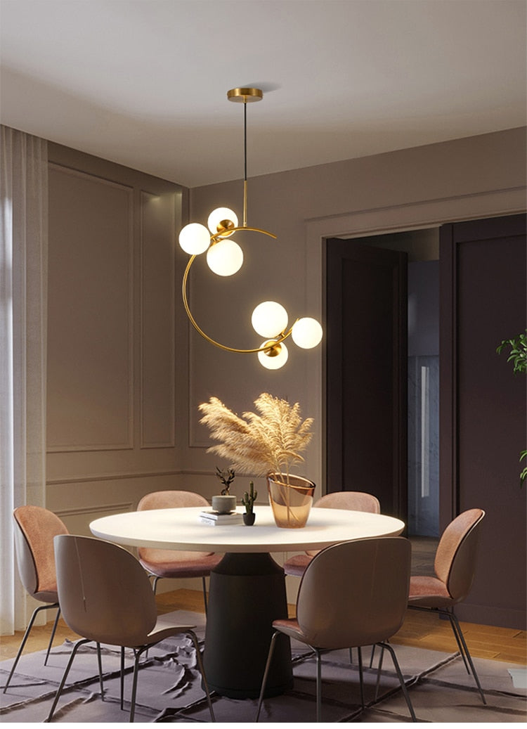 Valentina Boule de Verre Bulles Lampes Suspendues Lampes Dorées Suspension - Neutralighting