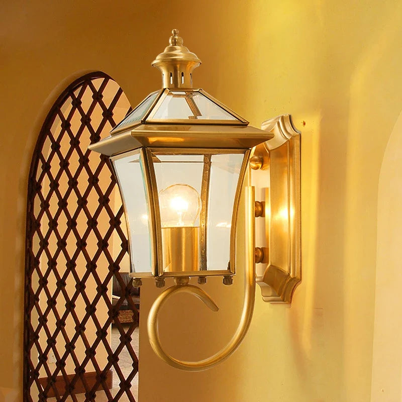 Applique murale — Extérieure moderne en cuivre pour décoration et éclairage