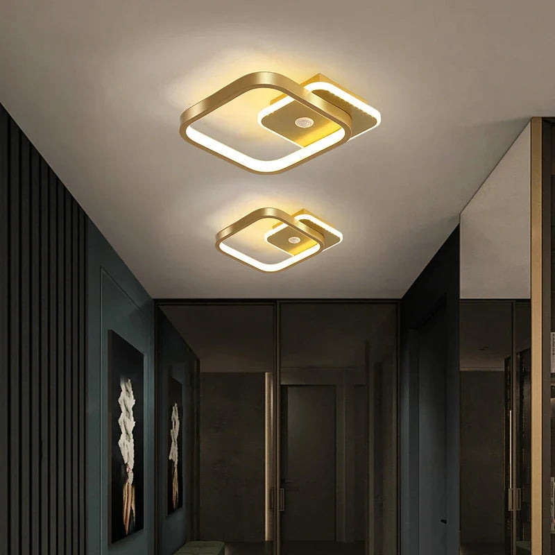 Plafonnier led à induction avec capteur de mouvement pour intérieur Paul Étude en Aluminium - Lignes Dessinées & Décor Raffiné