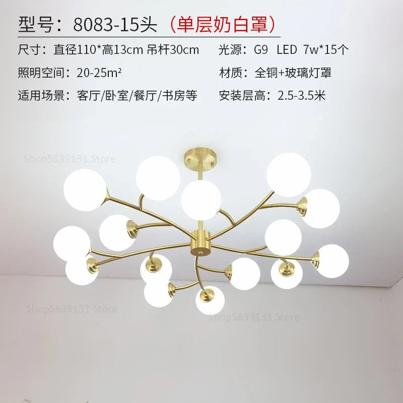 Suspension — LED moderne nouvelle lampe suspension moléculaire nordique