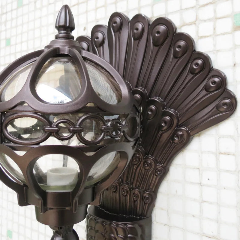 Applique murale — Style européen rétro paon LED hôtel Art balcon Villa porte lumière adapté à l'éclairage intérieur/extérieur