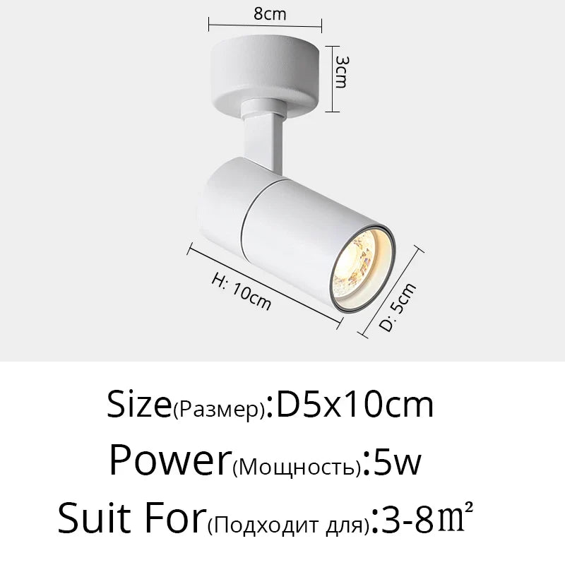 Projecteur led rond carré surface montée angle réglable Mérida Matin - Formes Arrondies & Harmonie Visuelle