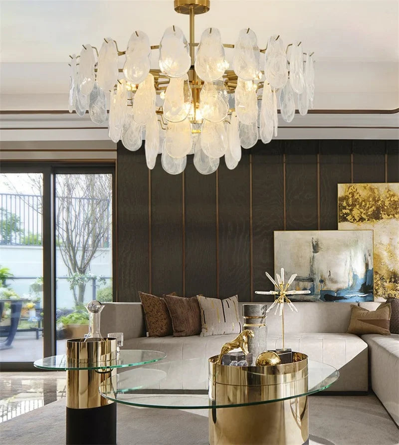 Lustre — En verre de luxe pour éclairage créatif et décoratif