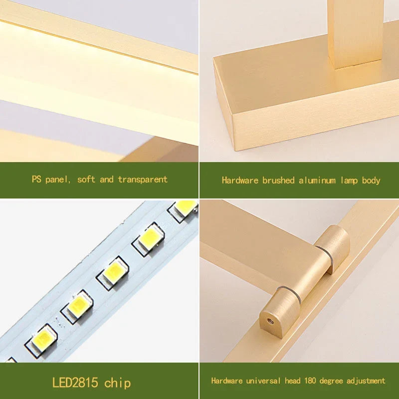 lampe frontale résistante à l'humidité pour miroir éclairage cosmétique