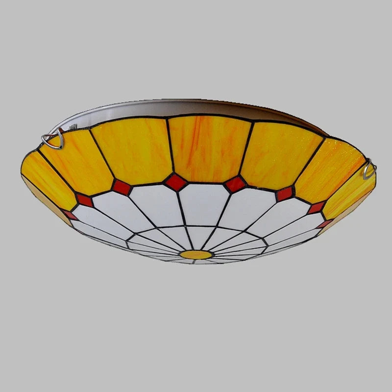 Plafonnier — En verre teinté style tiffany pour décoration enfant princesse