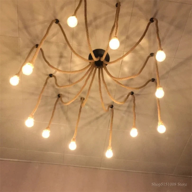 Suspension Industrielle Louise Brume en Corde de Chanvre — 1,5 m 3 têtes ; 1,5 m 5 têtes ; 1,5 m 4 têtes ; 1,5 m 8 têtes ; 1,5 m 6 têtes ; 2m 3 têtes ; 1,5 m 10 têtes ; 2m 5 têtes ; 2m 4 têtes ; 2m 8 têtes ; 2m 6 têtes ; 2m 12 têtes ; 2m 10 têtes ; 2m 14 têtes