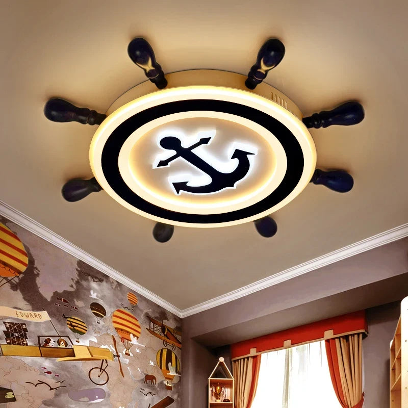 Plafonnier moderne design pirate bateau éclairage décoratif LED Constance Estampe - Présence Moderne & Harmonie Intérieure