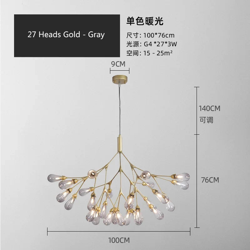 Lustre — Luciole design post-moderne pour intérieur élégant et créatif