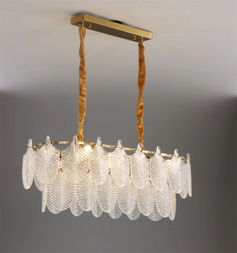 Lustre — De luxe en verre pour décoration intérieure élégante et moderne