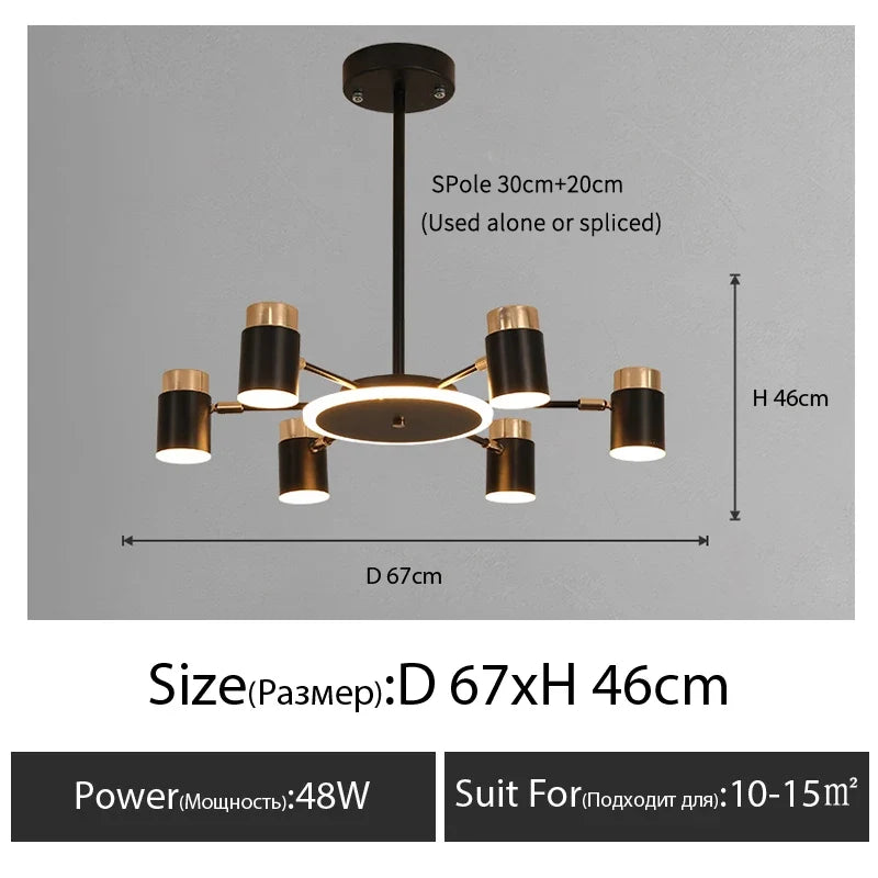 Lustre — Nordique moderne pour éclairage intérieur décoratif
