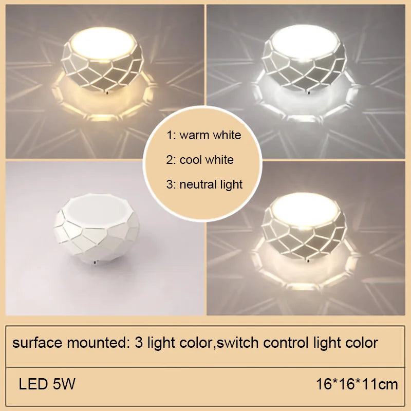 Plafonnier LED moderne simplicité 5W 12W Léane Courbe - Une Note Actuelle dans le Décor