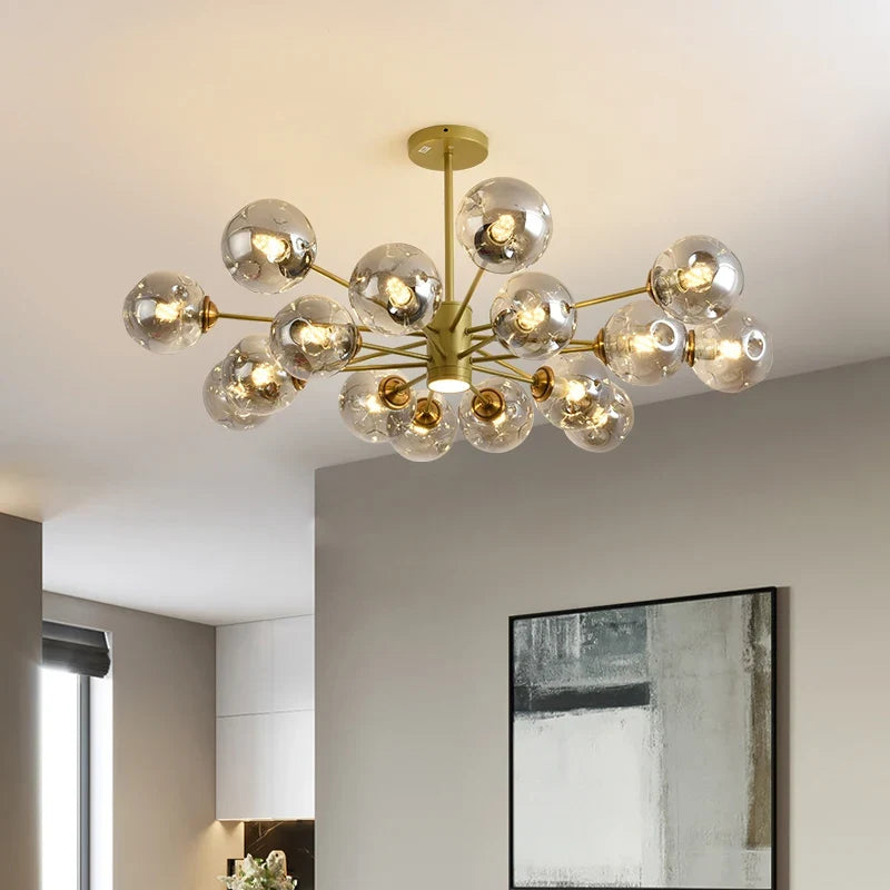 Lustre — Moderne design haricot magique en verre intérieur