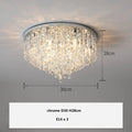 Plafonnier — LED moderne en acier chromé avec cristaux k9 art déco