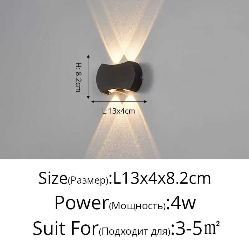 Applique murale — LED moderne imperméable pour extérieur minimaliste