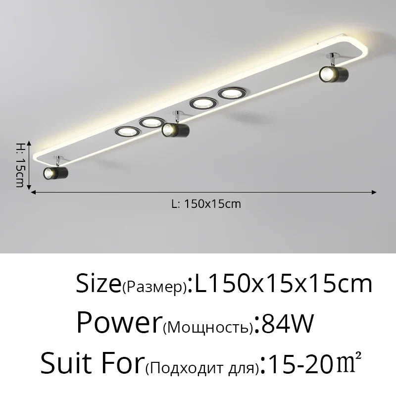 Plafonnier Acrylique LED à spots Solange Élan - Une Présence Décorative Affirmée