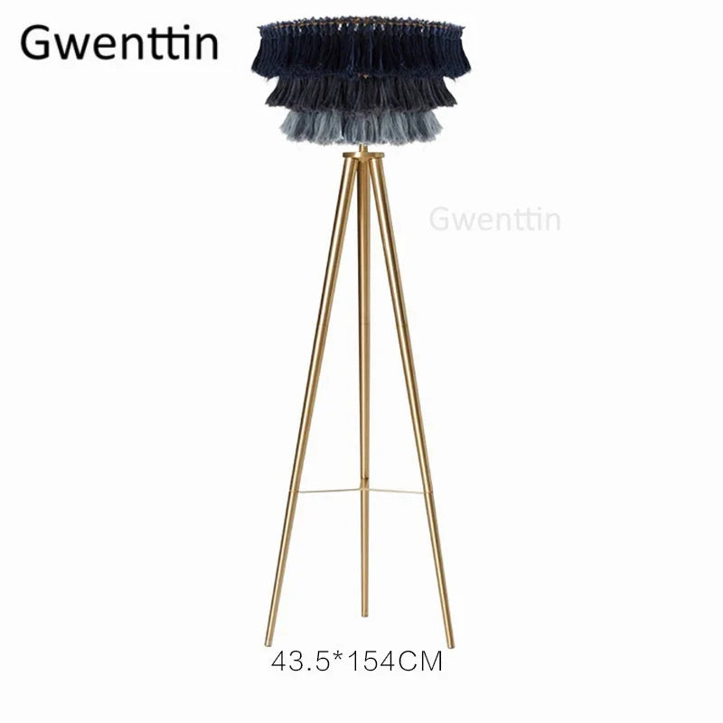 Lampadaire — Créatif en fil de soie avec trépied nordique décoratif