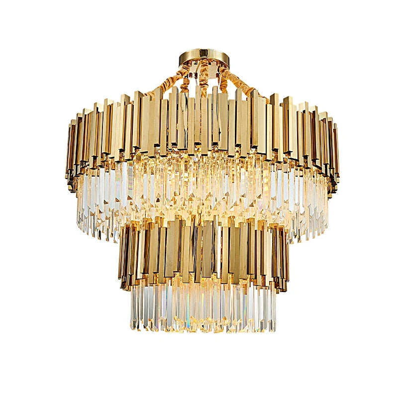Suspension — Moderne en cristal avec grande suspension à LED