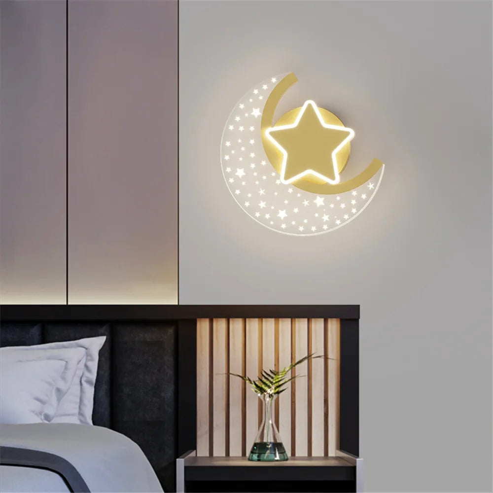 Applique murale led étoile et lune pour décoration intérieure Léontine Unisson en Métal - Simplicité & Caractère au Quotidien