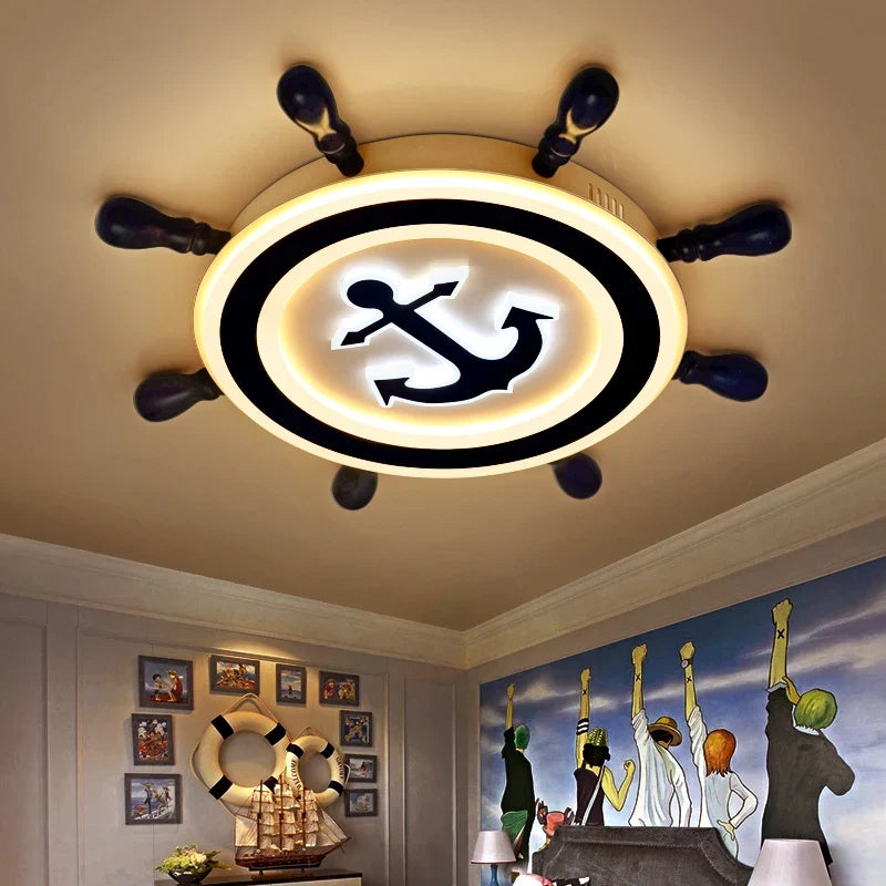 Plafonnier moderne design pirate bateau éclairage décoratif LED Constance Estampe - Présence Moderne & Harmonie Intérieure