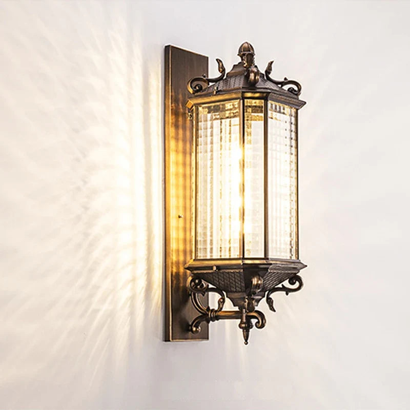 Applique murale — Vintage extérieur porche lumière rétro étanche E27 éclairage maison européenne porte jardin couloir extérieur