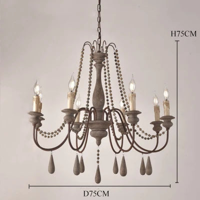 Lustre — Rétro en bois massif pour décoration intérieure élégante