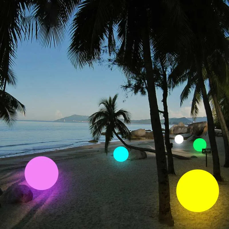 Lampe LED étanche boule de jardin lumière paysage éclairage déco jardin exterieur fête extérieure mariage bar piscina lampes de pelouse flottantes