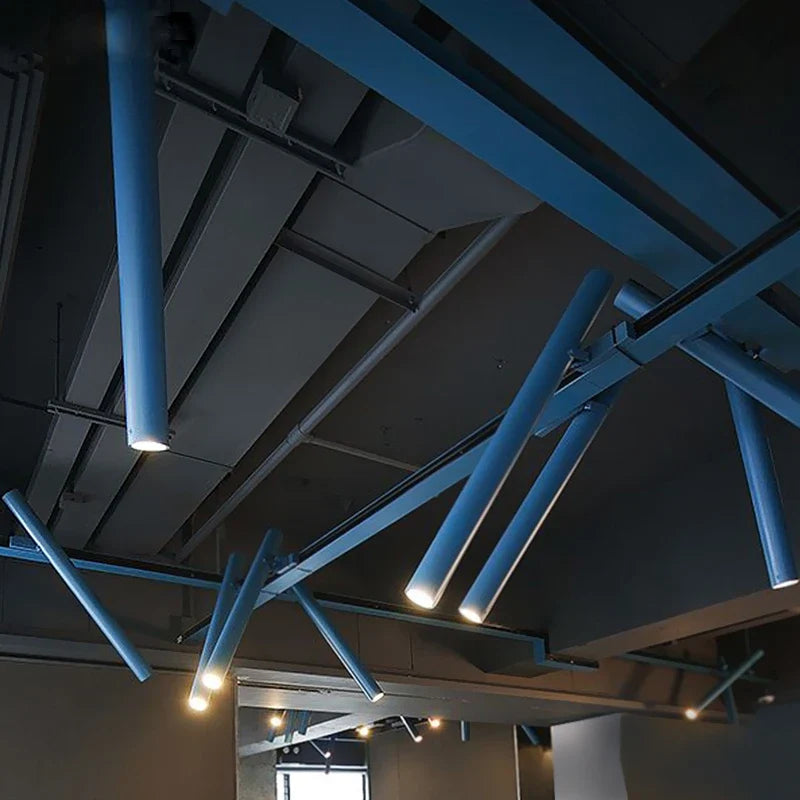 Suspension led éclairage sur rail pour bar restaurant industriel Sibylle Saison - Caractère Industriel & Décor Affirmé