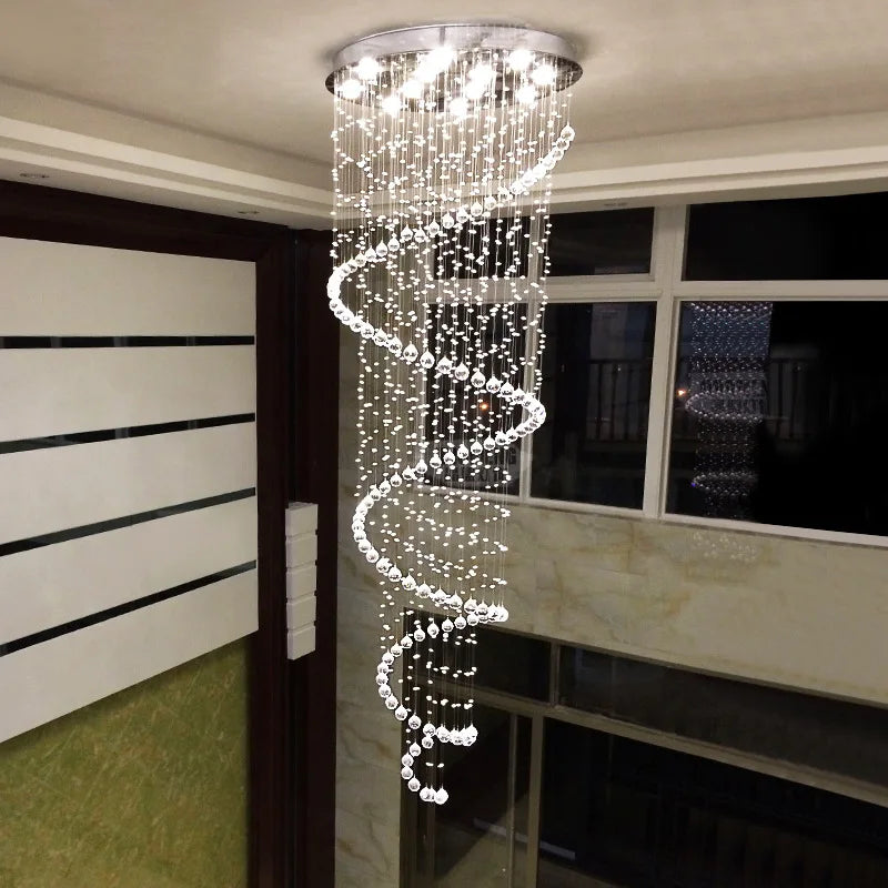 Lustre — Moderne en cristal design spiralé pour éclairage décoratif