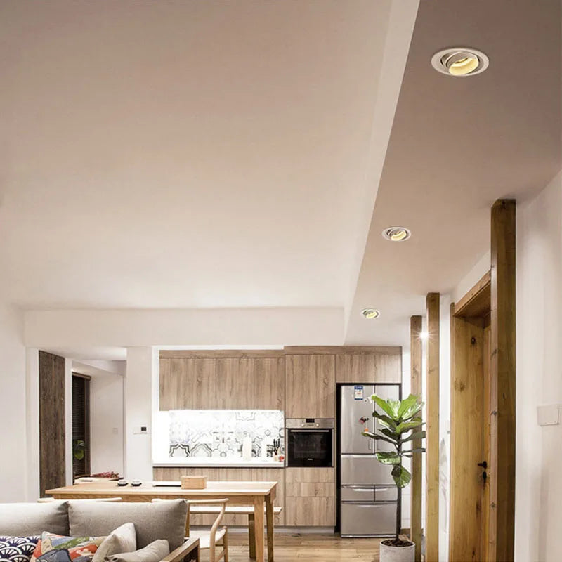 Spot led encastrable d'intérieur à technologie cob avec zoom variable Tiphaine Fugue en Aluminium - Une Présence Décorative Affirmée