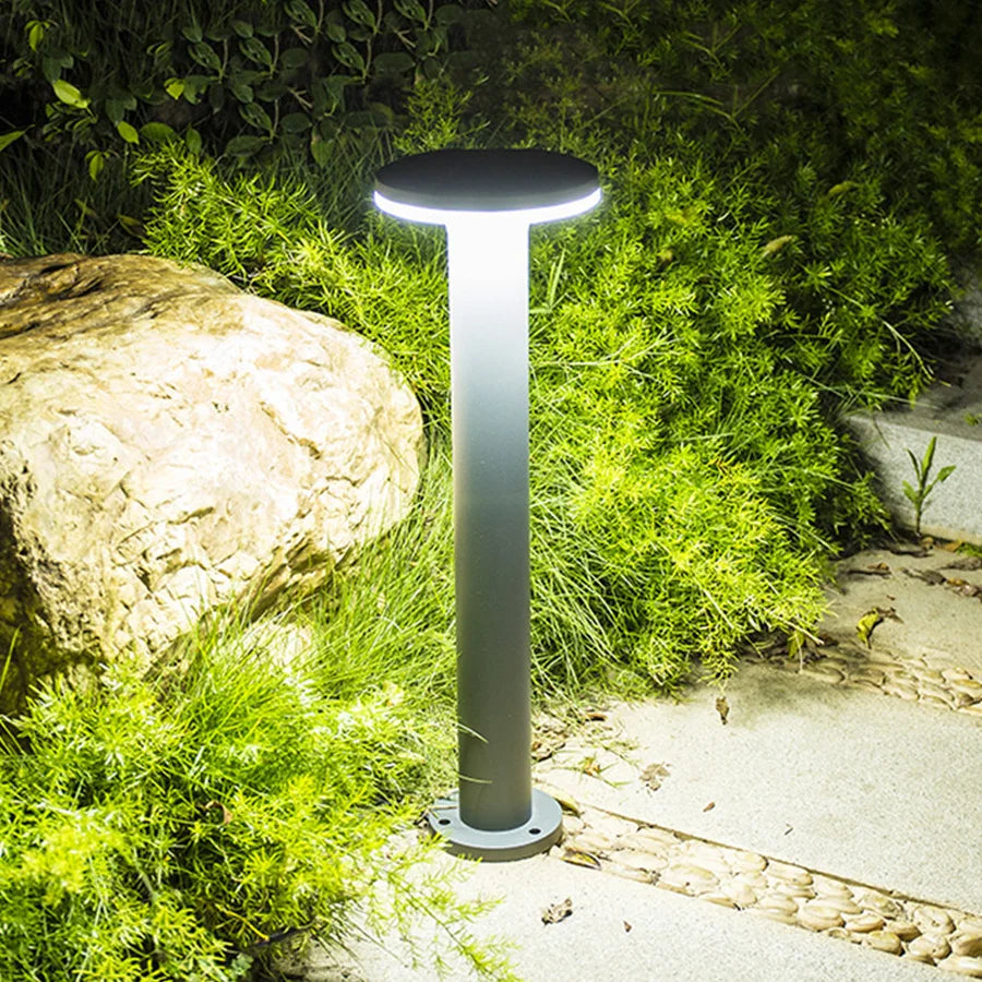 Borne lumineuse extérieure carrée en aluminium, forme champignon, IP54 – Carrélie