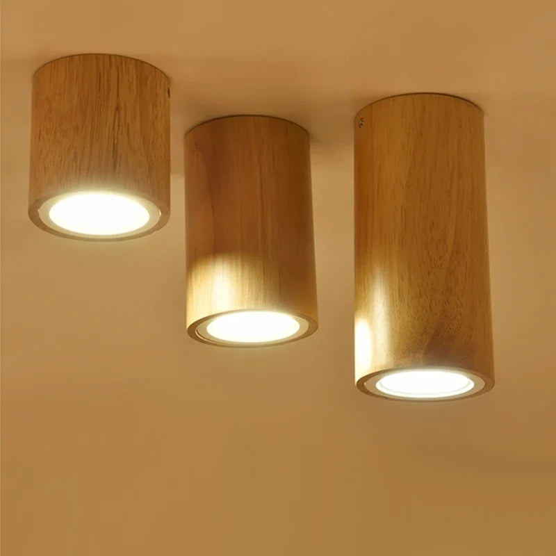 Spot Led rond en bois au design nordique Melchior Échappée - Le Charme du Bois au Quotidien