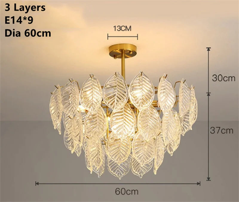 Lustre — Vintage moderne en verre doré pour décoration intérieure