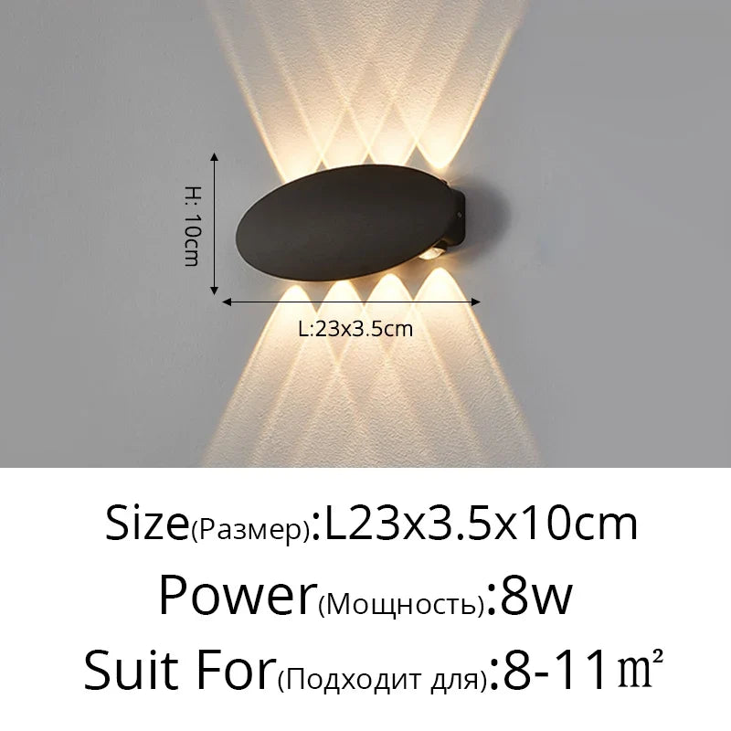 Applique murale — LED moderne imperméable pour extérieur minimaliste