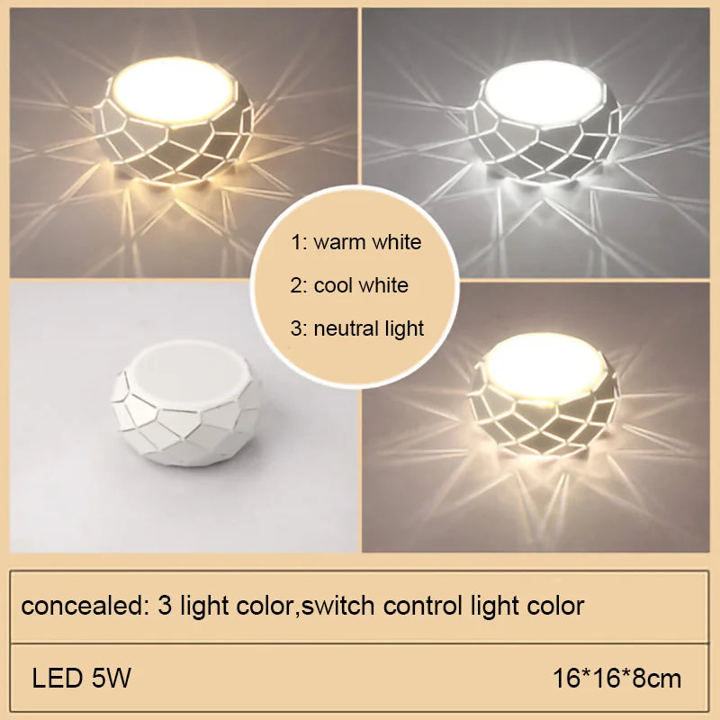 Plafonnier LED moderne simplicité 5W 12W Léane Courbe - Une Note Actuelle dans le Décor