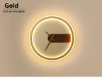 Applique Murale Métal/Bois Ronde Scandinave, Salon - Neutralighting