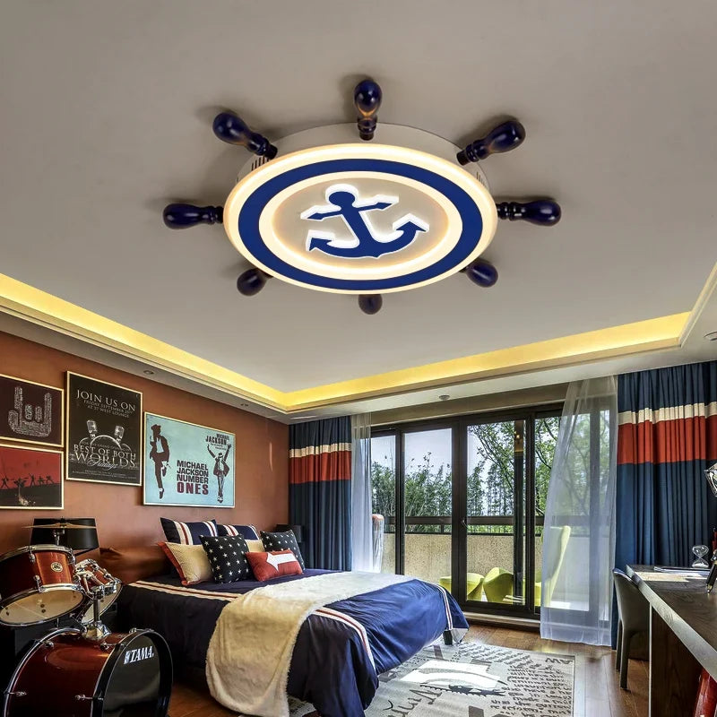 Plafonnier moderne design pirate bateau éclairage décoratif LED Constance Estampe - Présence Moderne & Harmonie Intérieure
