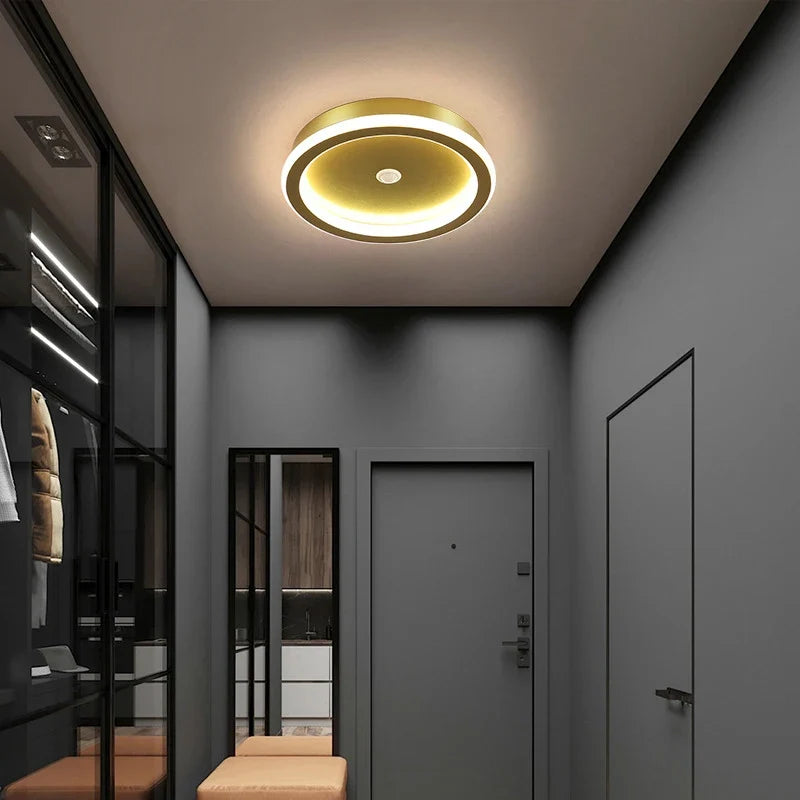 Plafonnier led à induction avec capteur de mouvement pour intérieur Paul Étude en Aluminium - Lignes Dessinées & Décor Raffiné