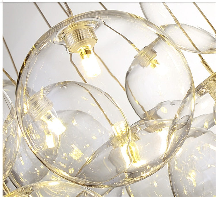 Valentina Suspension Bubble Moderne Métal/Verre Transparent/Étoilé Salon - Neutralighting